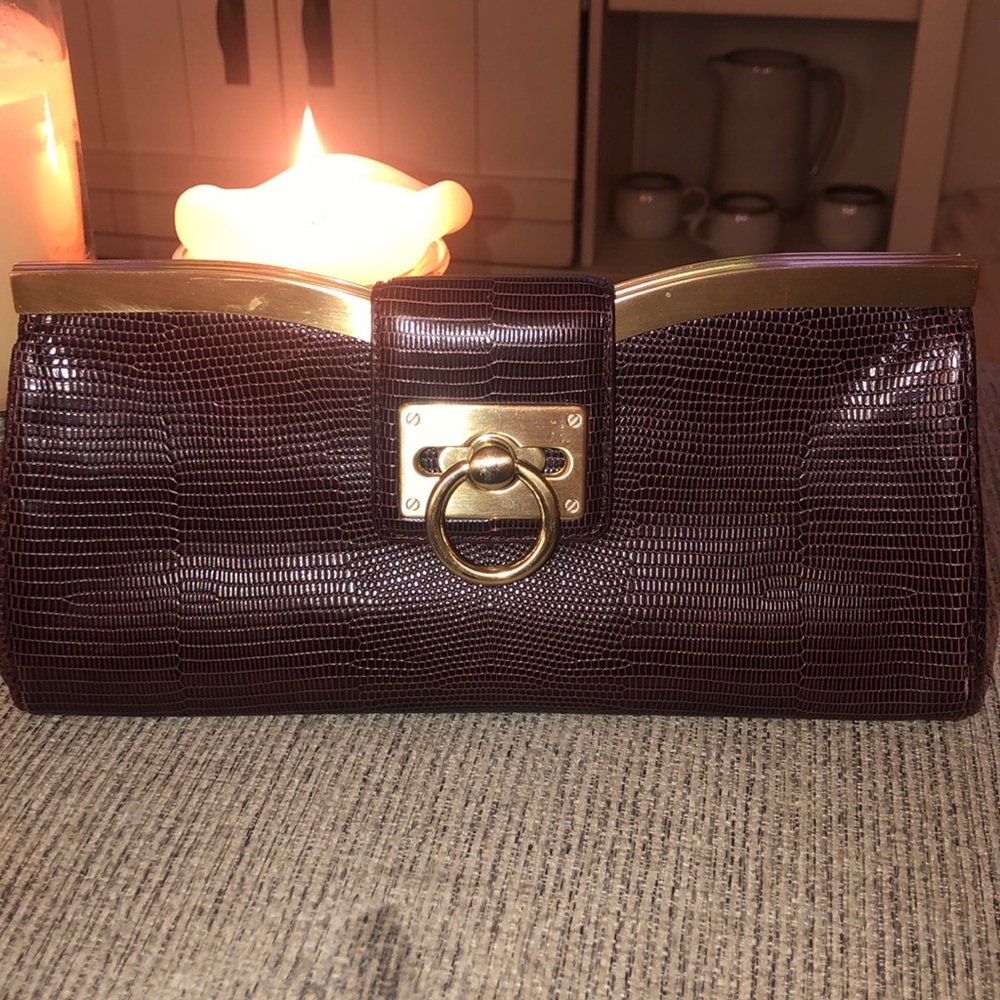 Classy Burgundy Clutch NWOT